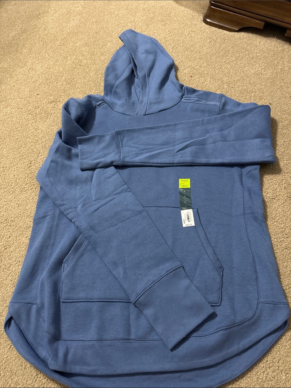 Kohl's women’s Slate Blue Hooded Pullover Sweatshirt